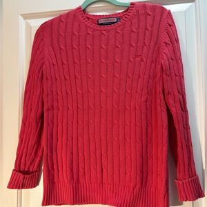Vineyard Vines Women's Pink Cable Knit Sweater